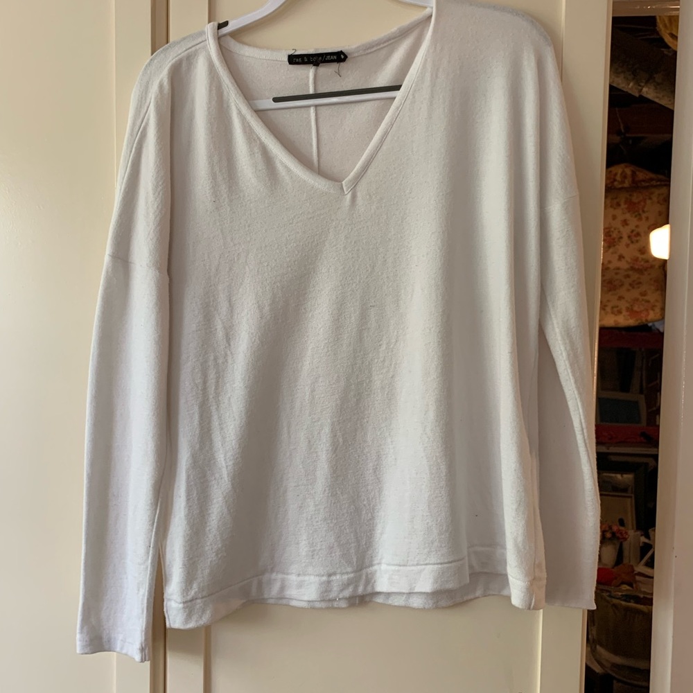 White rag&bone loose fitting top